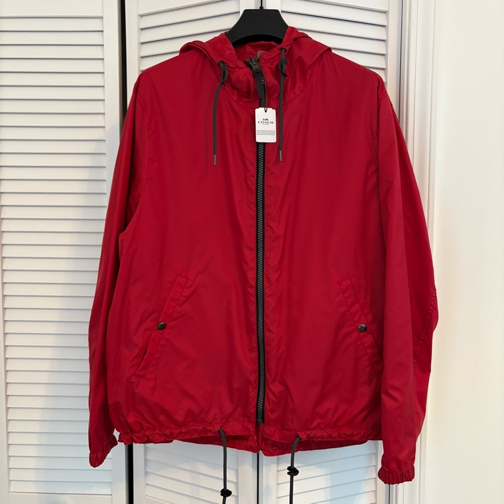 Coach Men’s Dummer Red Windbreaker Trainer Jacket - Reversible